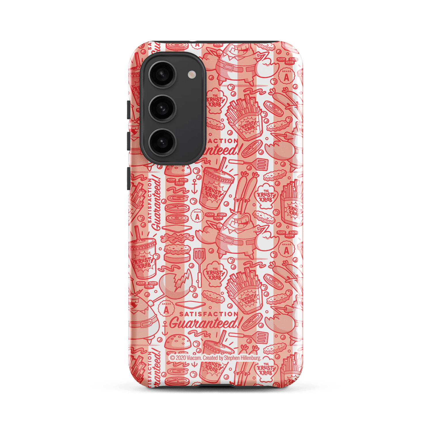SpongeBob SquarePants The Krusty Krab Satisfaction Guaranteed Tough Phone Case - Samsung - Paramount Shop
