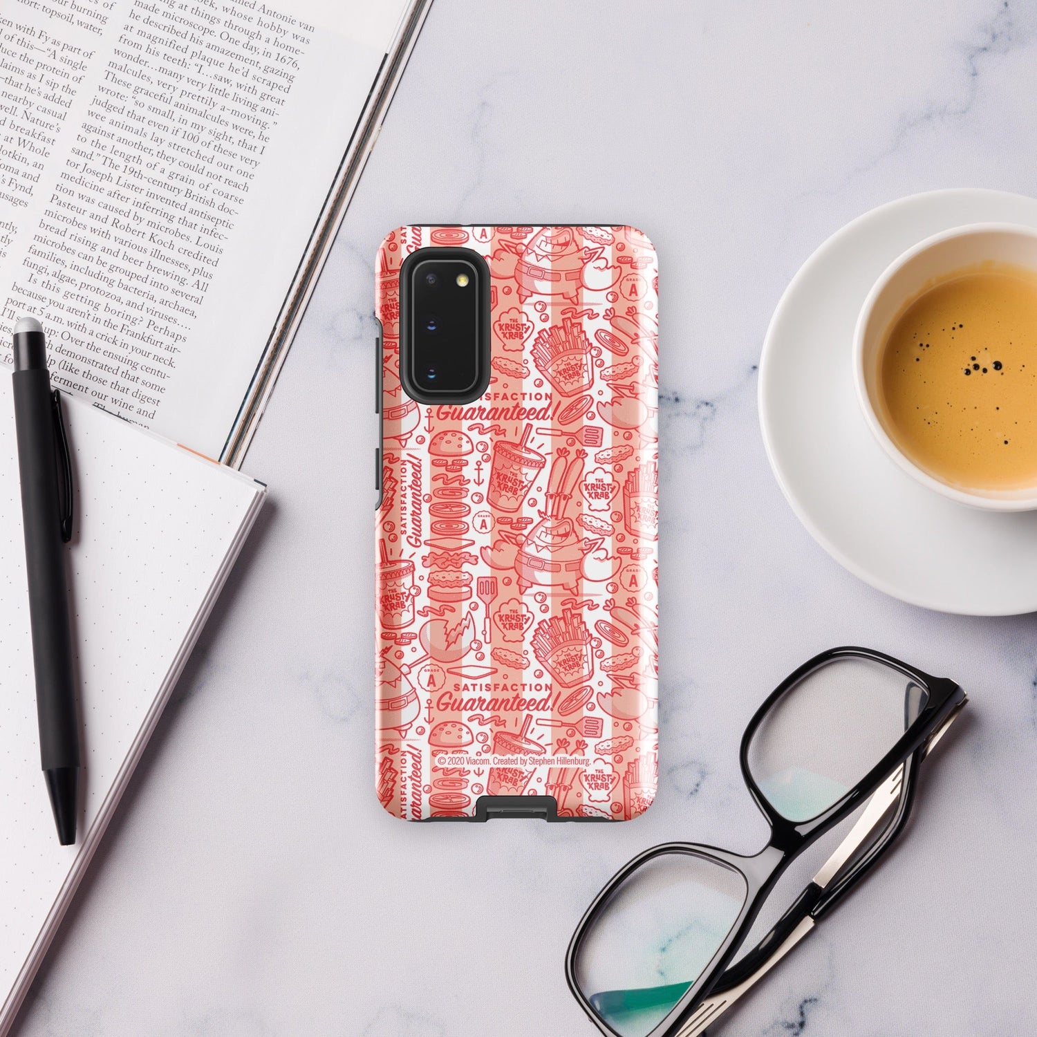 SpongeBob SquarePants The Krusty Krab Satisfaction Guaranteed Tough Phone Case - Samsung - Paramount Shop