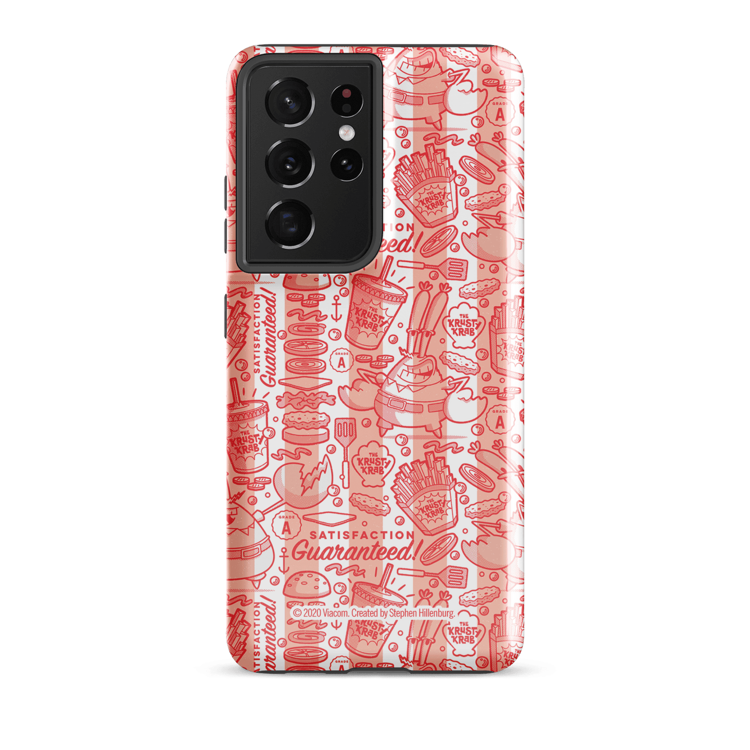 SpongeBob SquarePants The Krusty Krab Satisfaction Guaranteed Tough Phone Case - Samsung - Paramount Shop