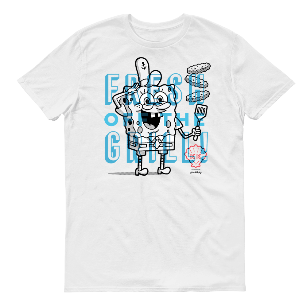 SpongeBob SquarePants The Krusty Krab SpongeBob Fresh Off the Grill Adult Short Sleeve T - Shirt - Paramount Shop