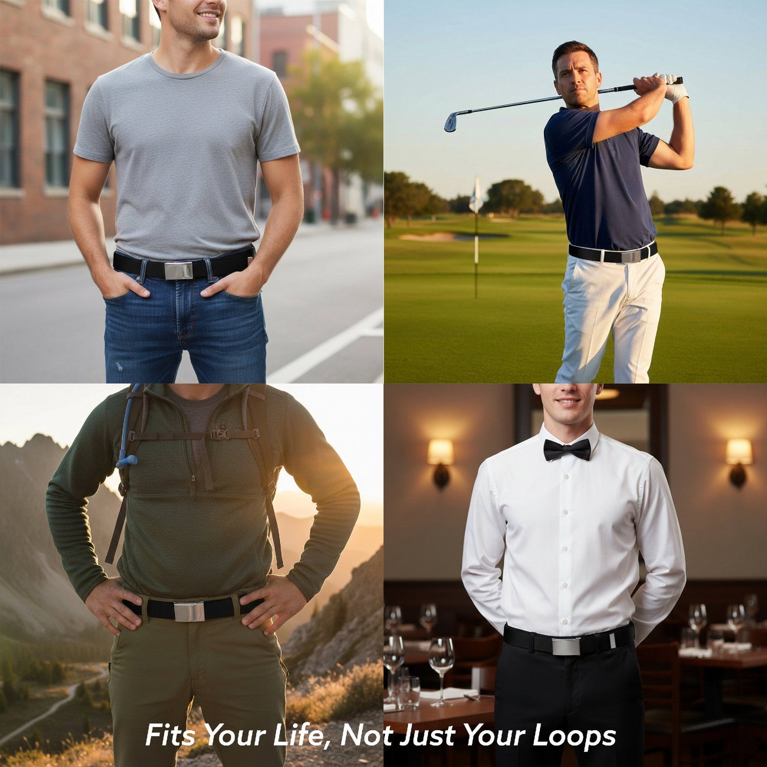 SpongeBob SquarePants Web Belt NOT NORMAL Design with Patrick, SpongeBob, and Gary Aqua Chrome Buckle - Paramount Shop