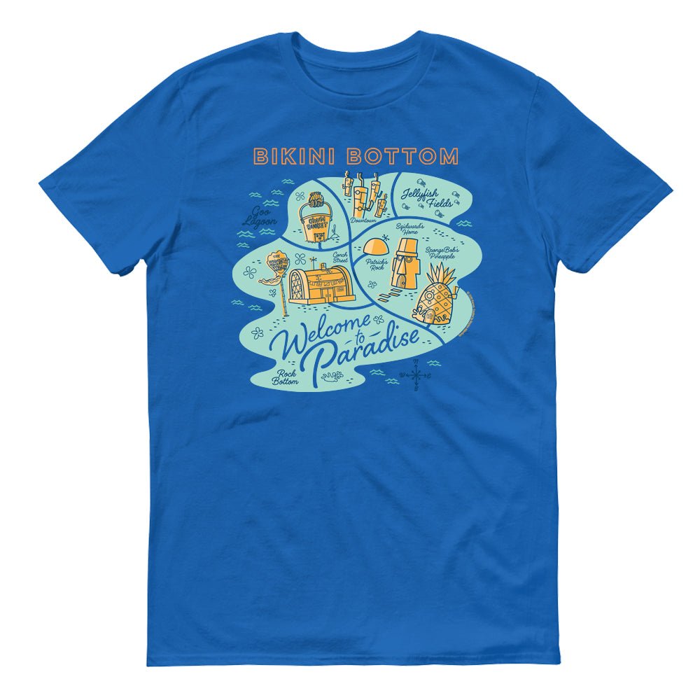 SpongeBob SquarePants Welcome to Paradise Adult Short Sleeve T - Shirt - Paramount Shop