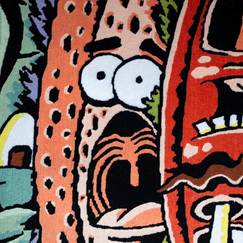 SpongeBob SquarePants x Noreen Seabrook Handmade Krabby Patty Custom Rug - Paramount Shop