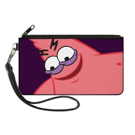 SpongeBob SquarePants Zipper Wallet Savage Patrick Pose Small Canvas Purple - Paramount Shop
