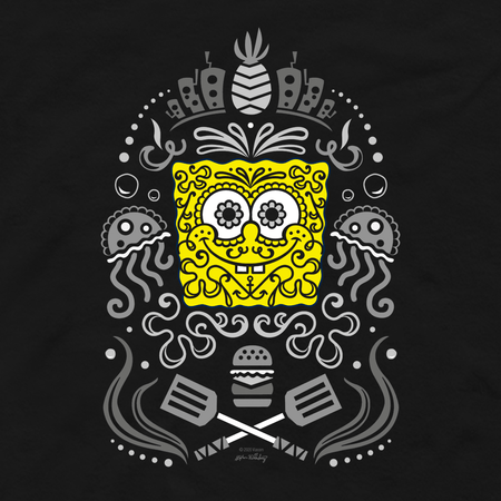 SpongeBob Sugar Sponge Reduced Color Adult Short Sleeve T - Shirt - Paramount Shop