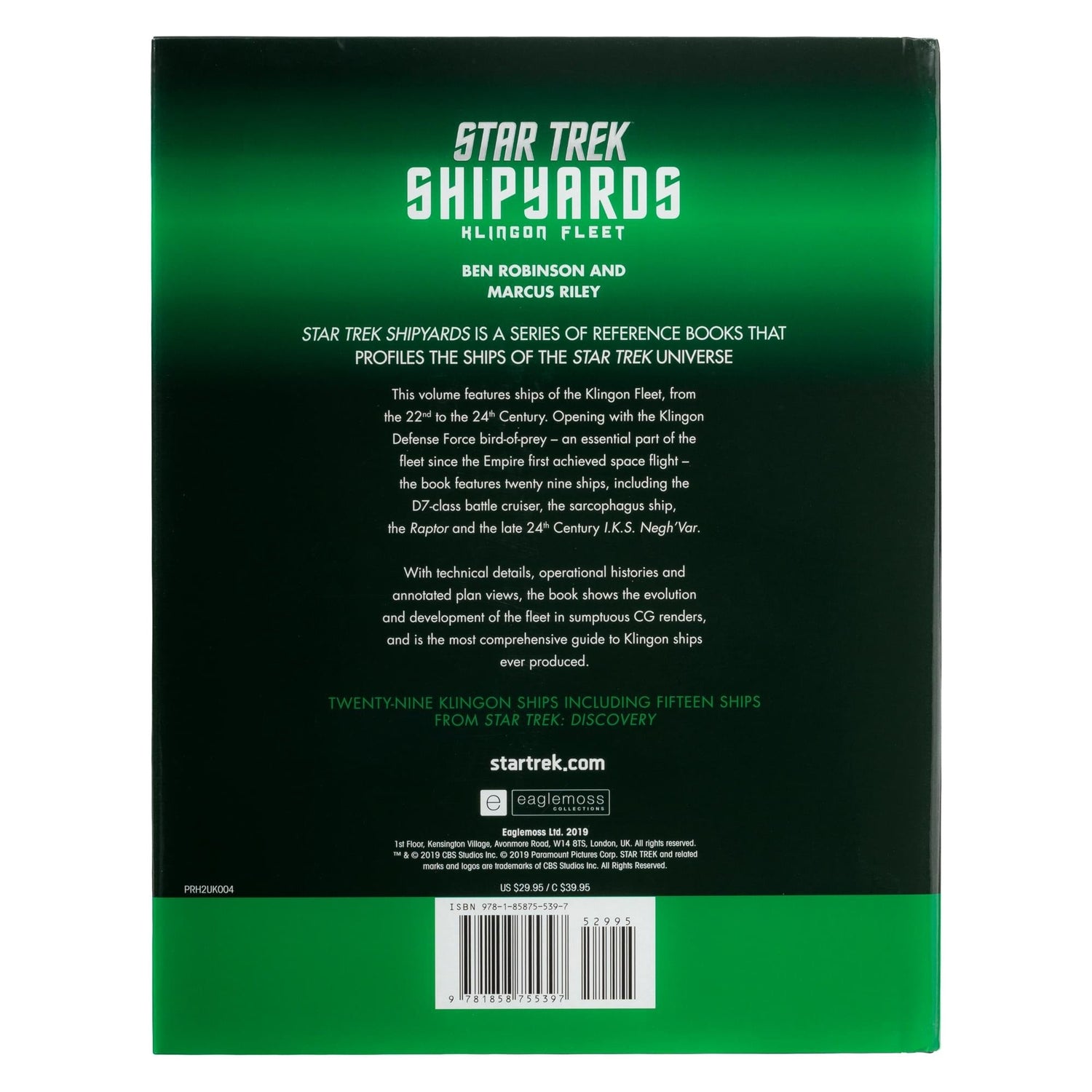 Star Trek Book The Klingon Fleet - Paramount Shop