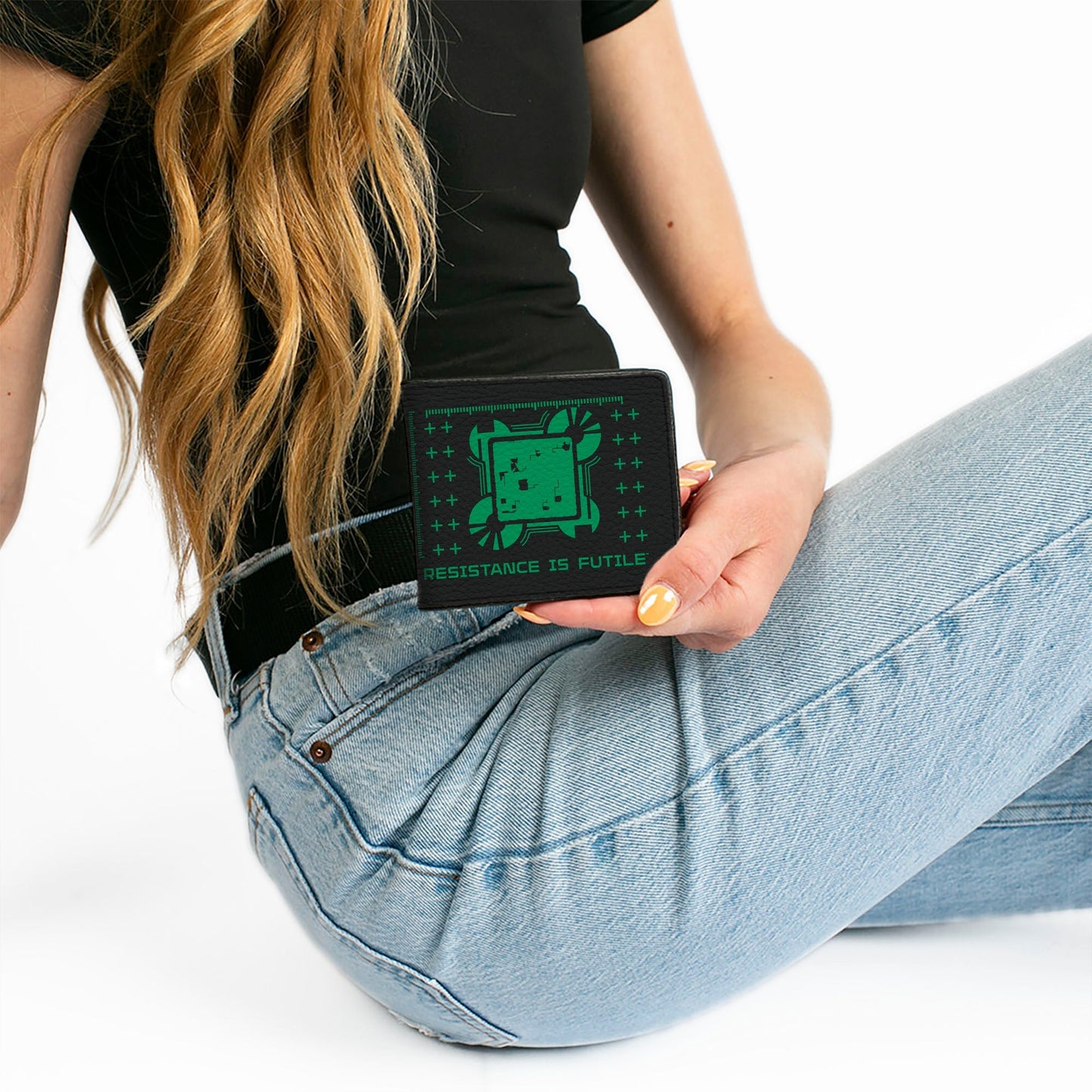 Star Trek Borg Cube Resistance Is Futile Bi - Fold Wallet - Paramount Shop