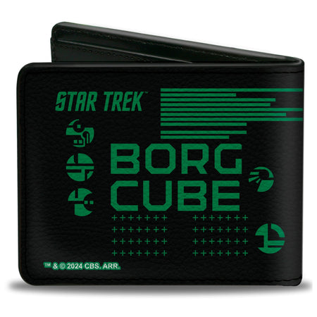 Star Trek Borg Cube Resistance Is Futile Bi - Fold Wallet - Paramount Shop