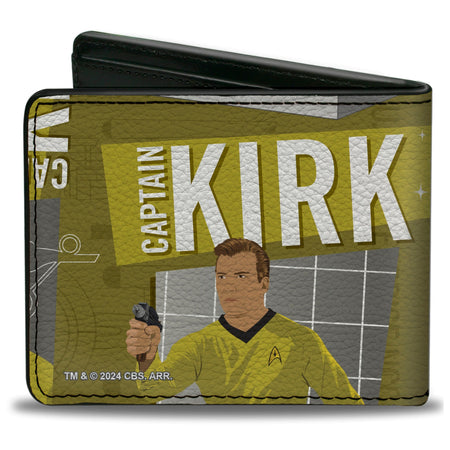 Star Trek Captain James T. Kirk Collage Bi - Fold Wallet - Paramount Shop