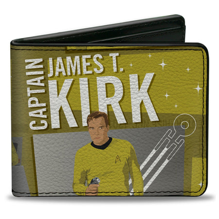 Star Trek Captain James T. Kirk Collage Bi - Fold Wallet - Paramount Shop