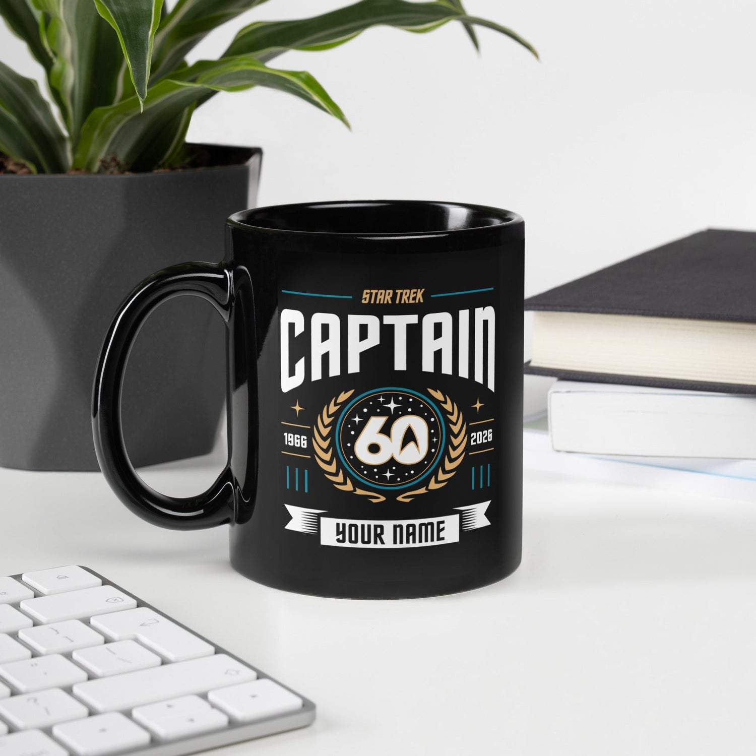 Star Trek Captain Personalized Name Mug 60th Anniversary - Paramount Shop