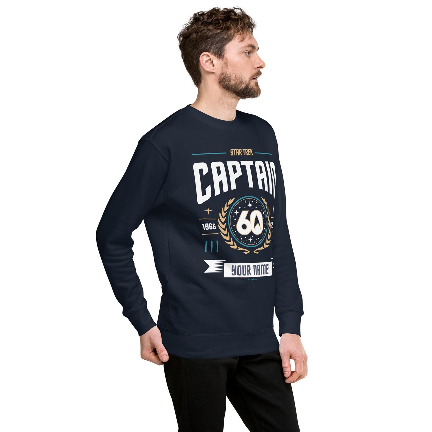 Star Trek Captain Personalized Name Sweatshirt 60th Anniversary - Paramount Shop