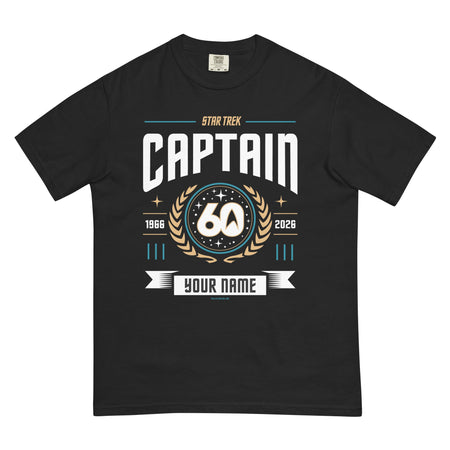 Star Trek Captain Personalized Name T-Shirt 60th Anniversary - Paramount Shop
