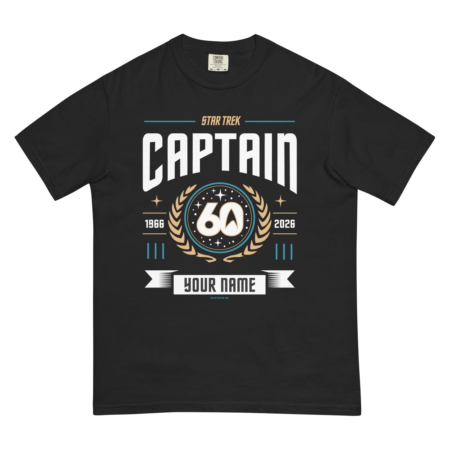 Star Trek Captain Personalized Name T-Shirt 60th Anniversary - Paramount Shop