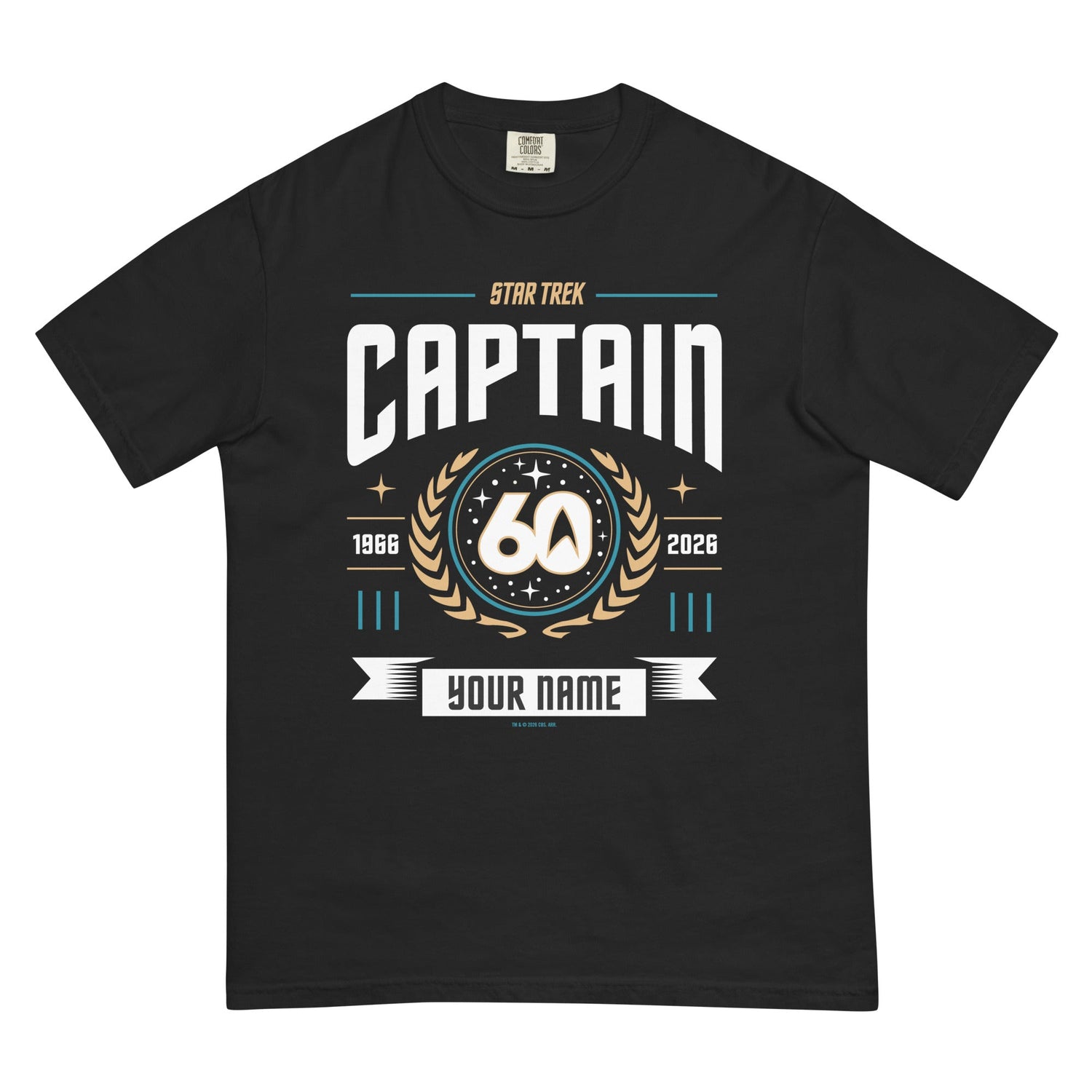 Star Trek Captain Personalized Name T-Shirt 60th Anniversary - Paramount Shop