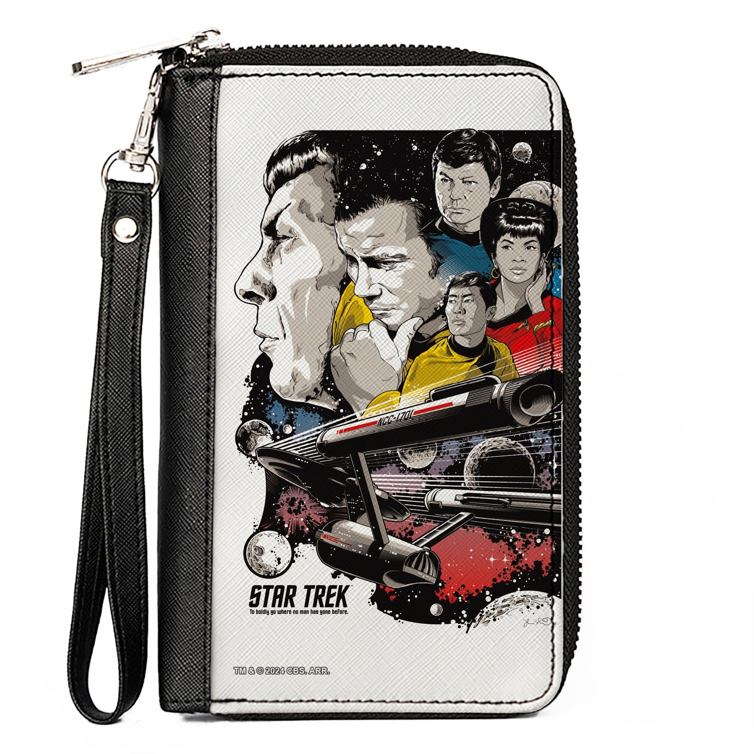 Star Trek Classic Crew & Enterprise Poster Zip Around Wallet - Paramount Shop