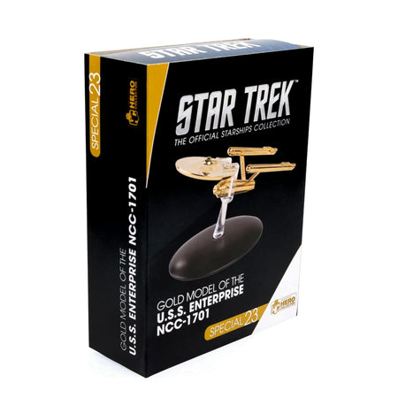 Star Trek Collectibles Gold Plated TOS NCC 1701 Enterprise Replica - Paramount Shop