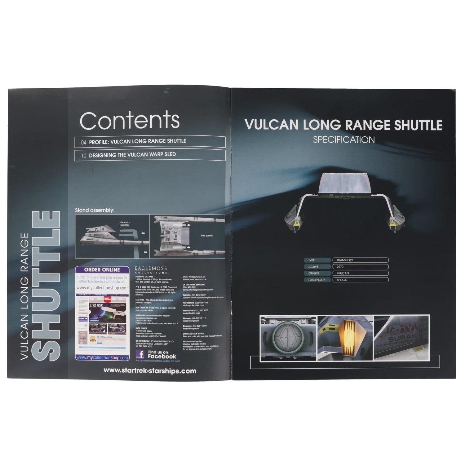 Star Trek Collectibles Long Range Vulcan Shuttle Magazine - Paramount Shop
