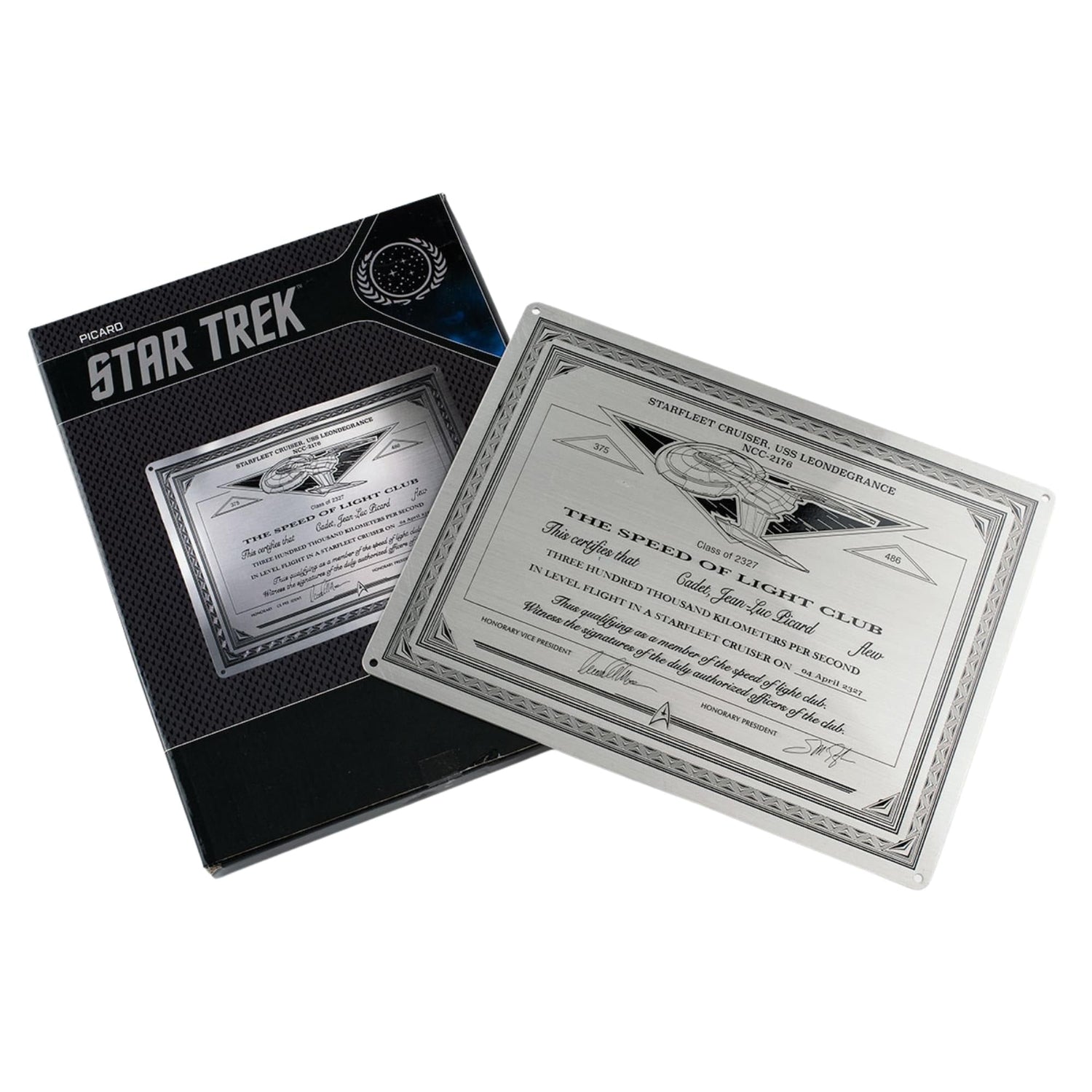 Star Trek Collectibles Speed Of Light Club Metal Plaque Replica - Paramount Shop
