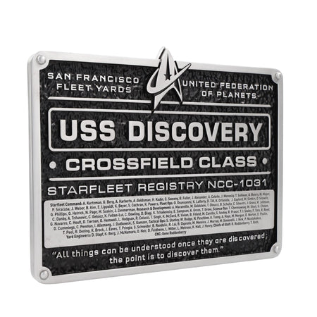 Star Trek Collectibles USS Discovery Dedication Plaque Replica - Paramount Shop