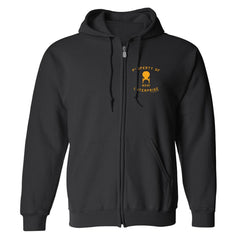 Star Trek: Enterprise Property of Enterprise Fleece Zip-Up Hooded Sweatshirt - Black / SM