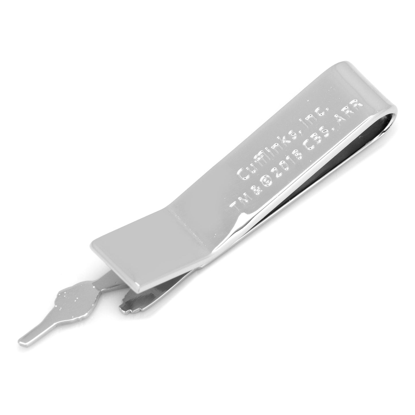 Star Trek Enterprise Silhouette Scored Metal Tie Bar - Paramount Shop