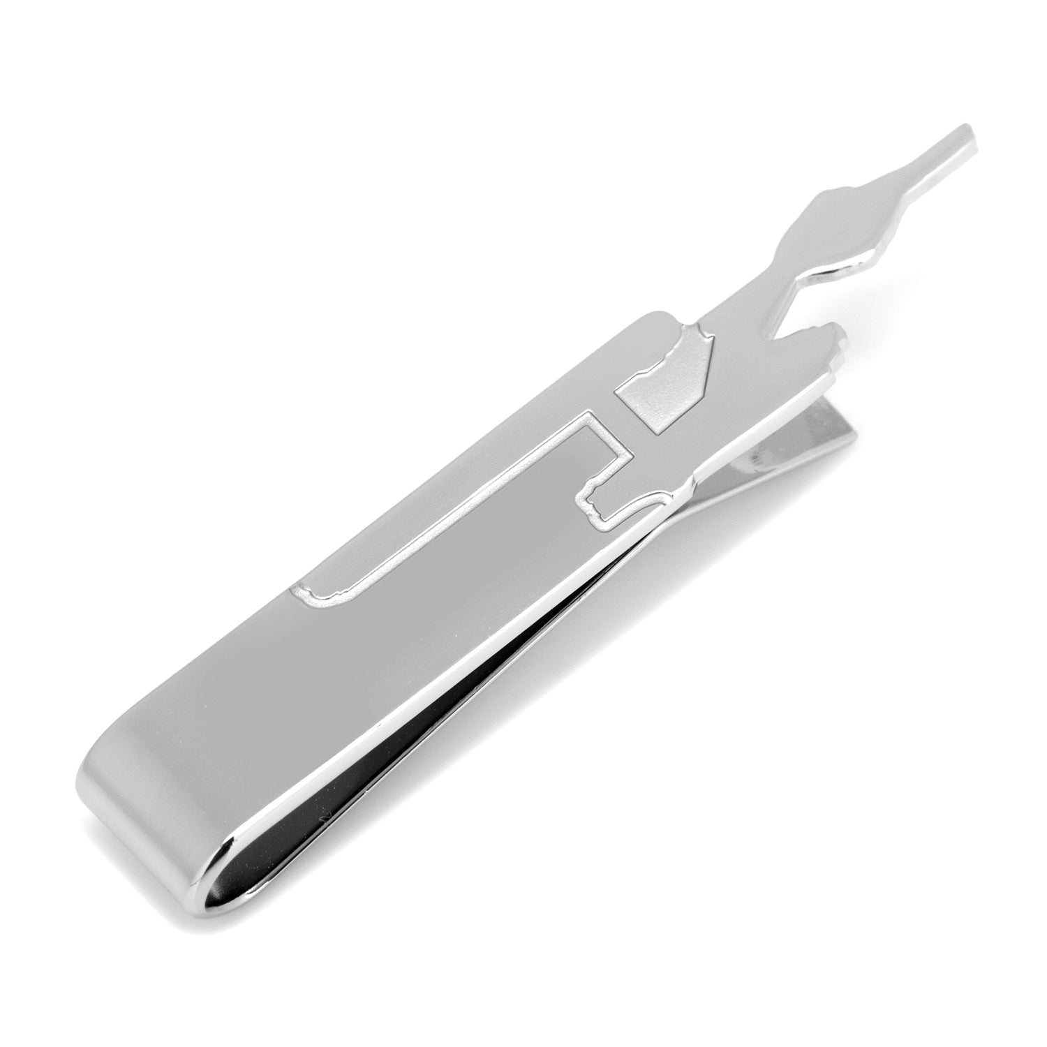 Star Trek Enterprise Silhouette Scored Metal Tie Bar - Paramount Shop