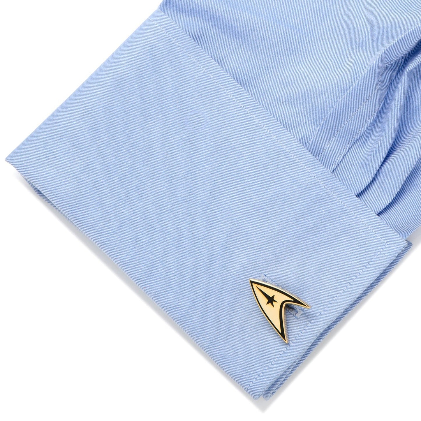 Star Trek Gold Plated Delta Shield Starfleet Logo Cufflinks - Paramount Shop