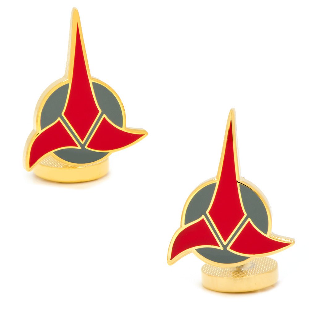 Star Trek Klingon Insignia Rhodium Plated Cufflinks - Paramount Shop