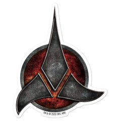 Star Trek Klingon Logo Die Cut Sticker - White / 5.5 in x 5.5 in