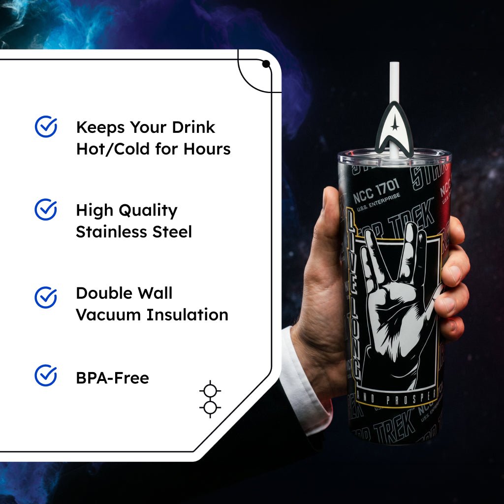Star Trek Live Long and Prosper Stainless Steel Tumbler - Paramount Shop