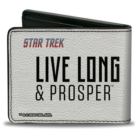 Star Trek Live Long & Prosper Vegan Leather Bi - Fold Wallet - Paramount Shop