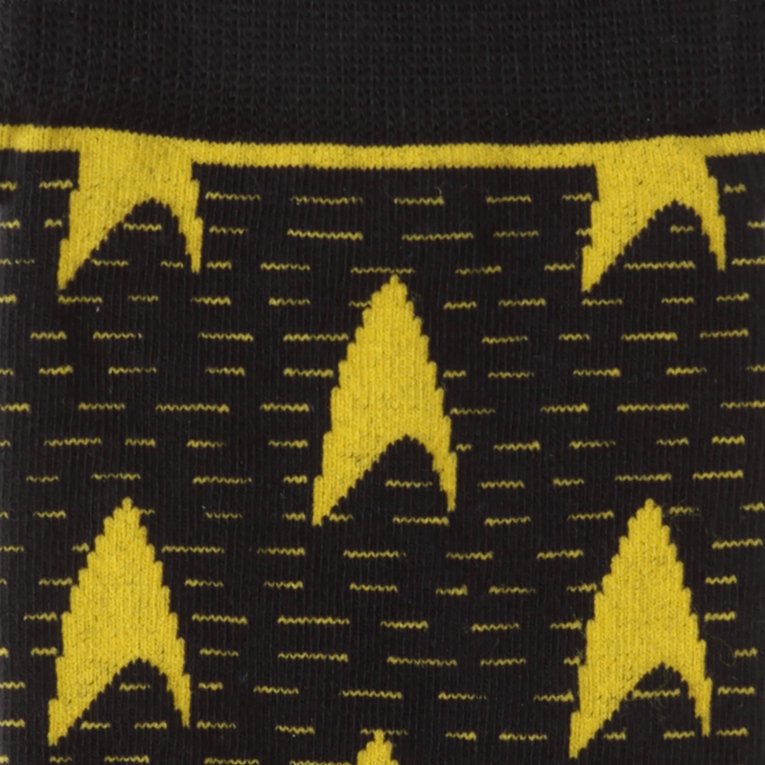 Star Trek Logo Socks Yellow Delta Shield Commander Pattern - Paramount Shop