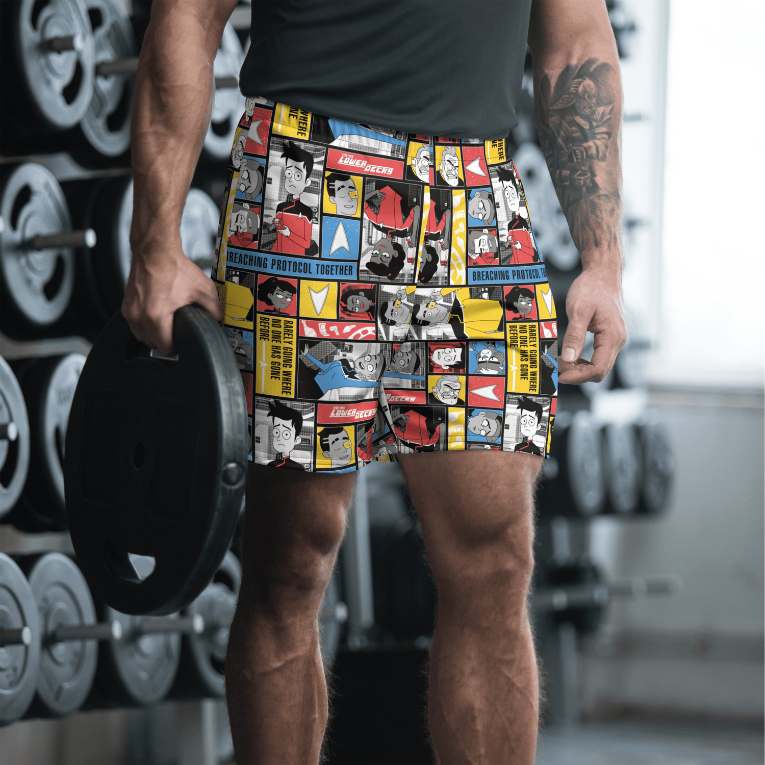 Star Trek: Lower Decks Blocks Pattern Athletic Shorts - Paramount Shop