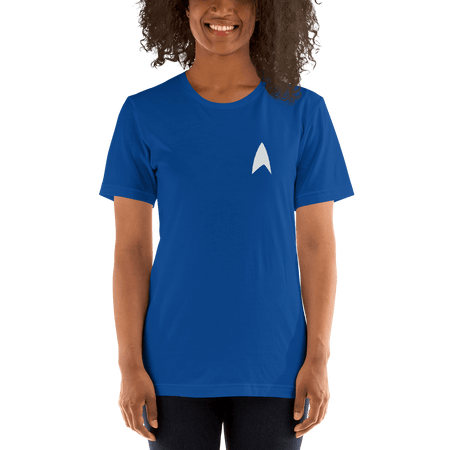 Star Trek: Lower Decks Space The Funnest Frontier Blue Unisex Premium T - Shirt - Paramount Shop