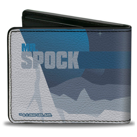 Star Trek Mr. Spock Phaser Pose Blue Bi - Fold Wallet - Paramount Shop