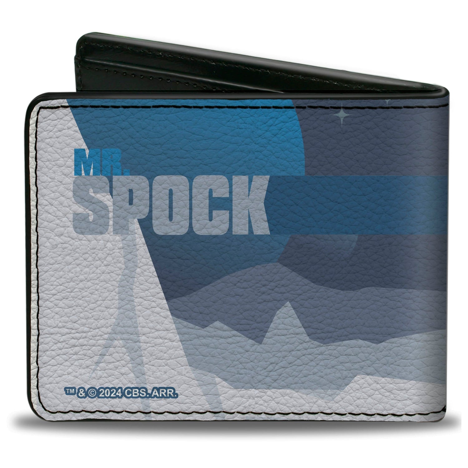 Star Trek Mr. Spock Phaser Pose Blue Bi - Fold Wallet - Paramount Shop
