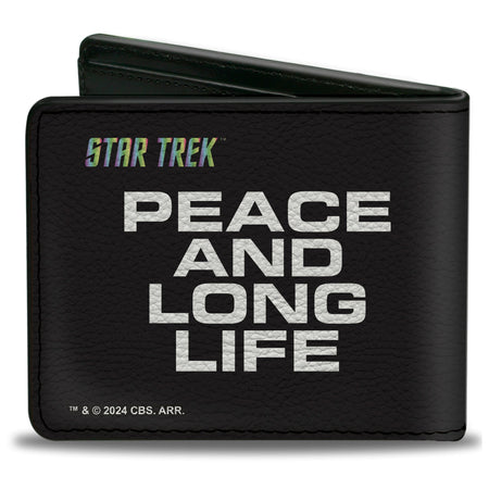 Star Trek Peace and Long Life Starfleet Ships Bi - Fold Wallet - Paramount Shop