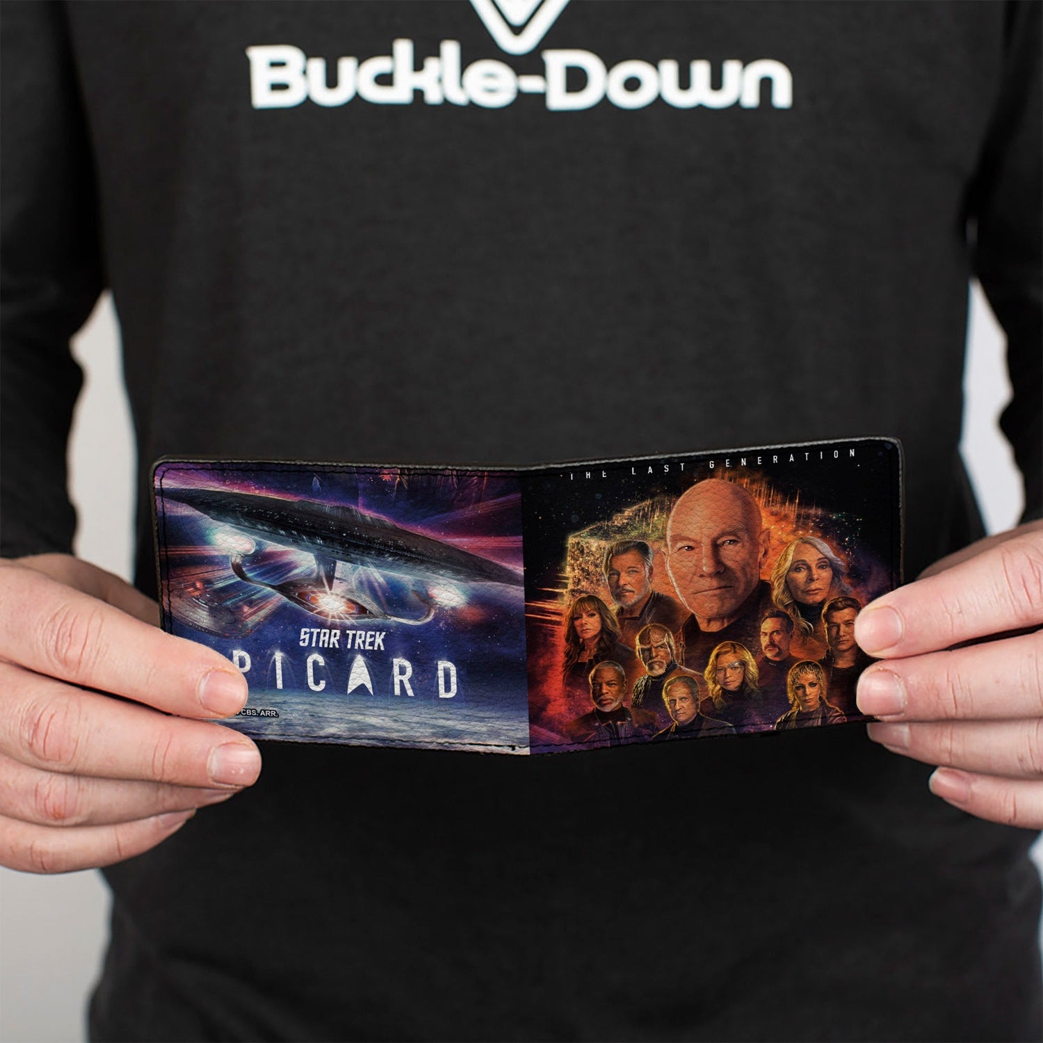 Star Trek: Picard Group Pose Logo Vegan Leather Bi - Fold Wallet - Paramount Shop