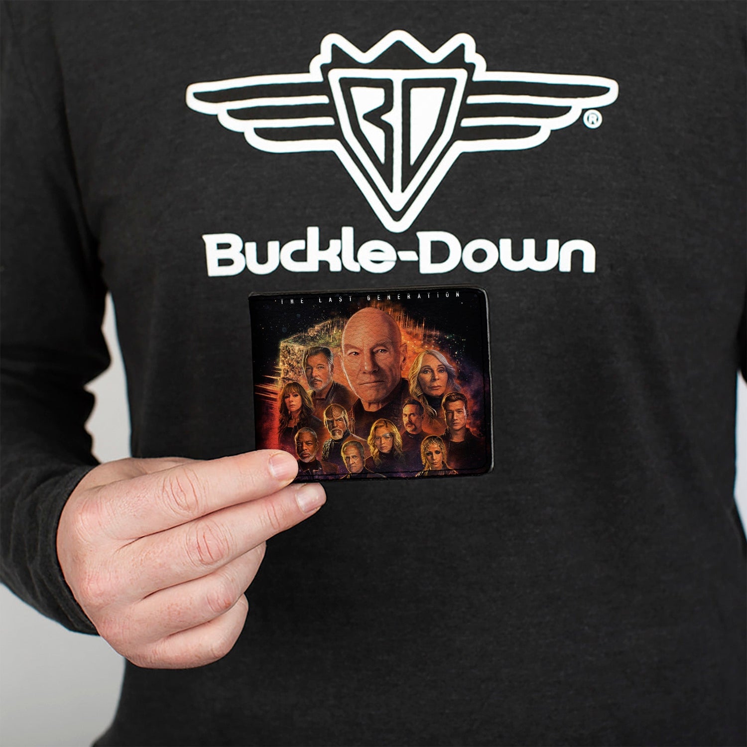 Star Trek: Picard Group Pose Logo Vegan Leather Bi - Fold Wallet - Paramount Shop