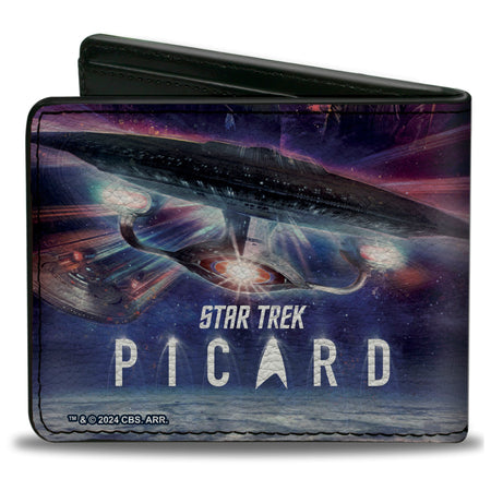 Star Trek: Picard Group Pose Logo Vegan Leather Bi - Fold Wallet - Paramount Shop