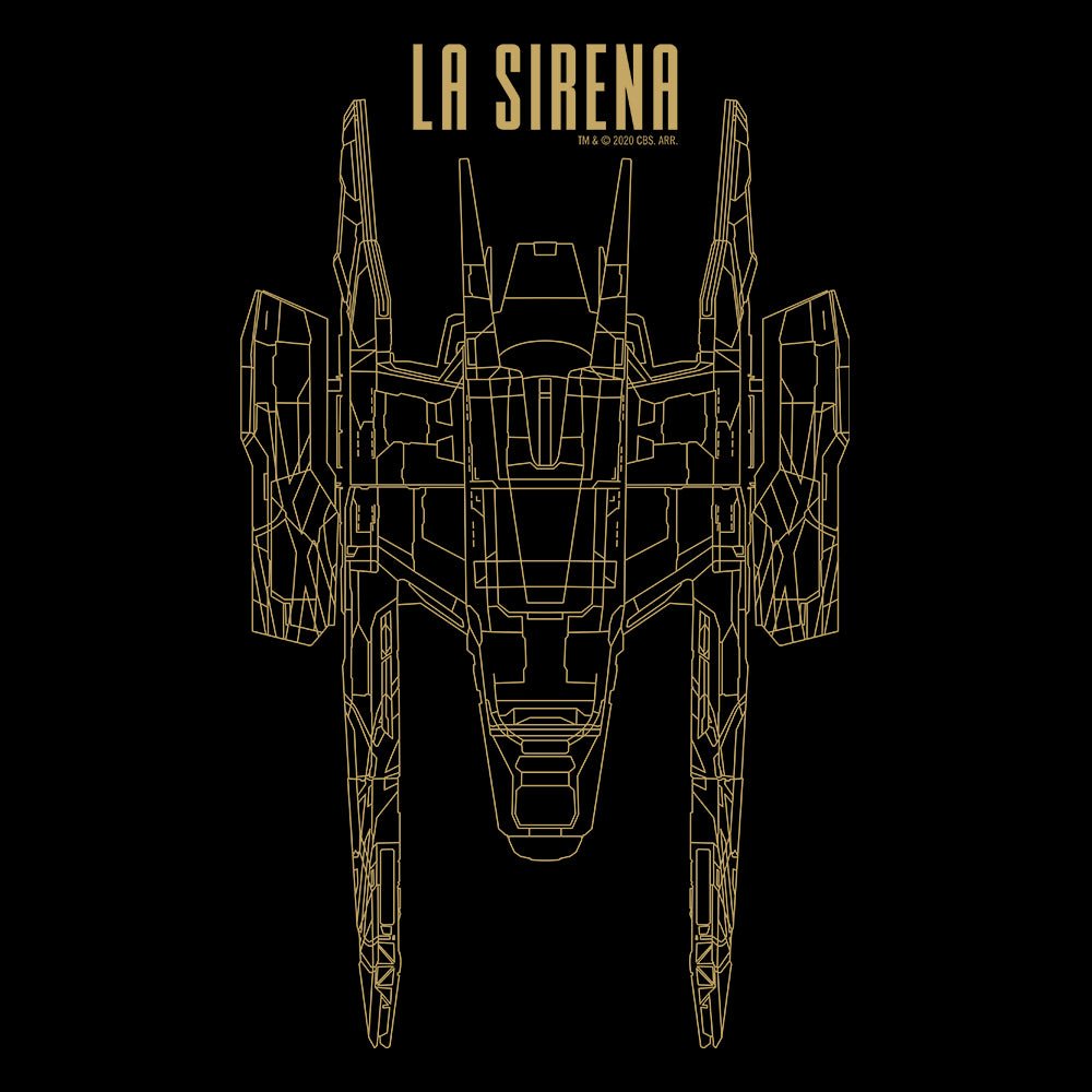 Star Trek: Picard La Sirena Schematic Adult Short Sleeve T - Shirt - Paramount Shop