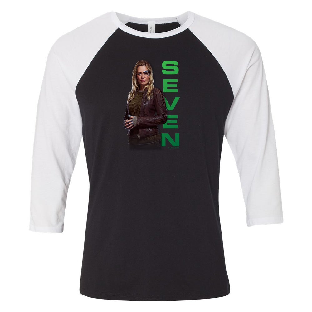 Star Trek: Picard Seven of Nine 3/4 Sleeve Baseball T - Shirt - Paramount Shop