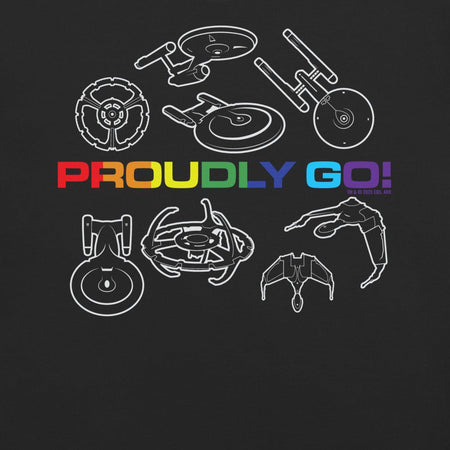 Star Trek Pride Starships Proudly Go! Comfort Colors T-Shirt - Paramount Shop
