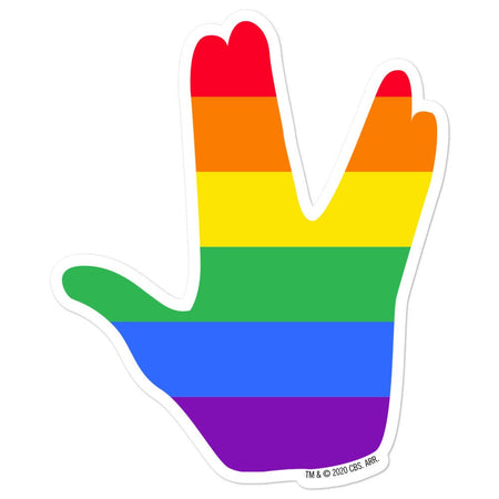 Star Trek Pride Vulcan Salute Die Cut Sticker - Paramount Shop