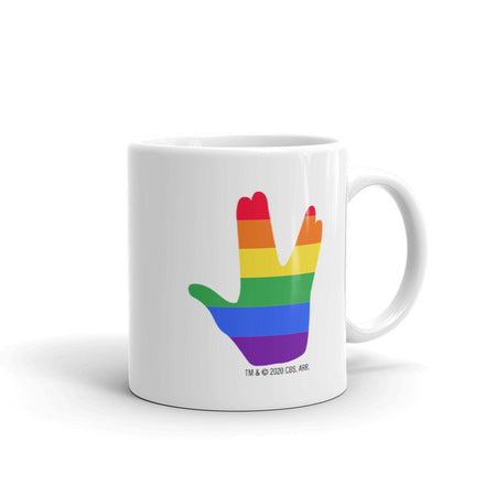 Star Trek Pride Vulcan Salute White Mug - Paramount Shop
