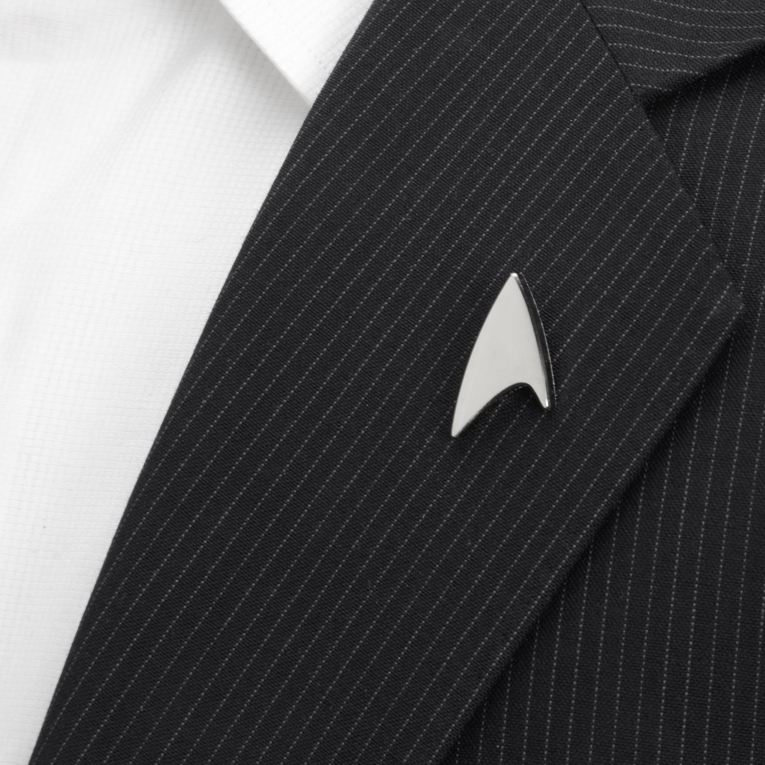 Star Trek Silver Delta Shield Lapel Pin - Paramount Shop