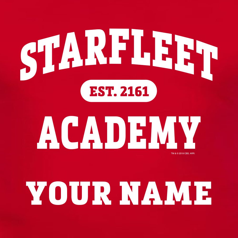 Star Trek Starfleet Academy EST. 2161 Personalized Adult Short Sleeve T - Shirt - Paramount Shop