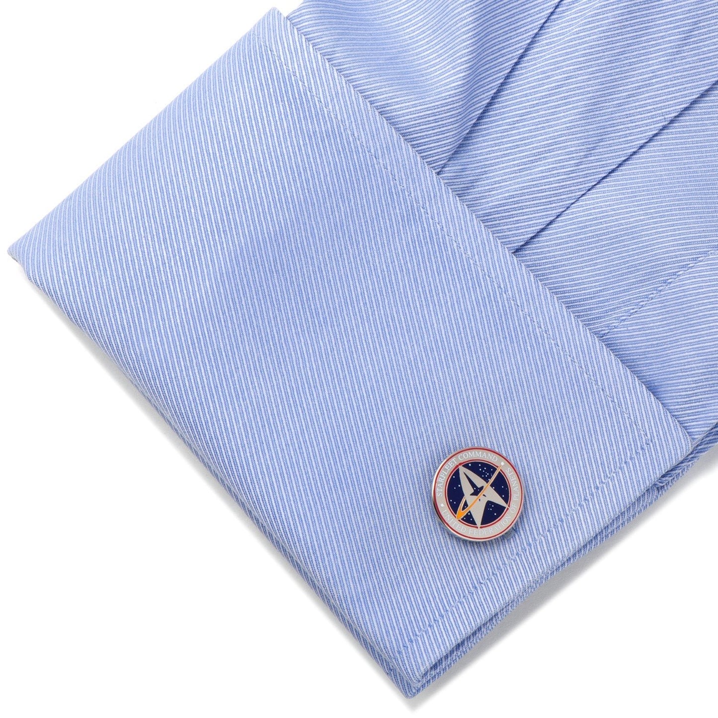 Star Trek Starfleet Command Logo Rhodium-Plated Cufflinks - Paramount Shop