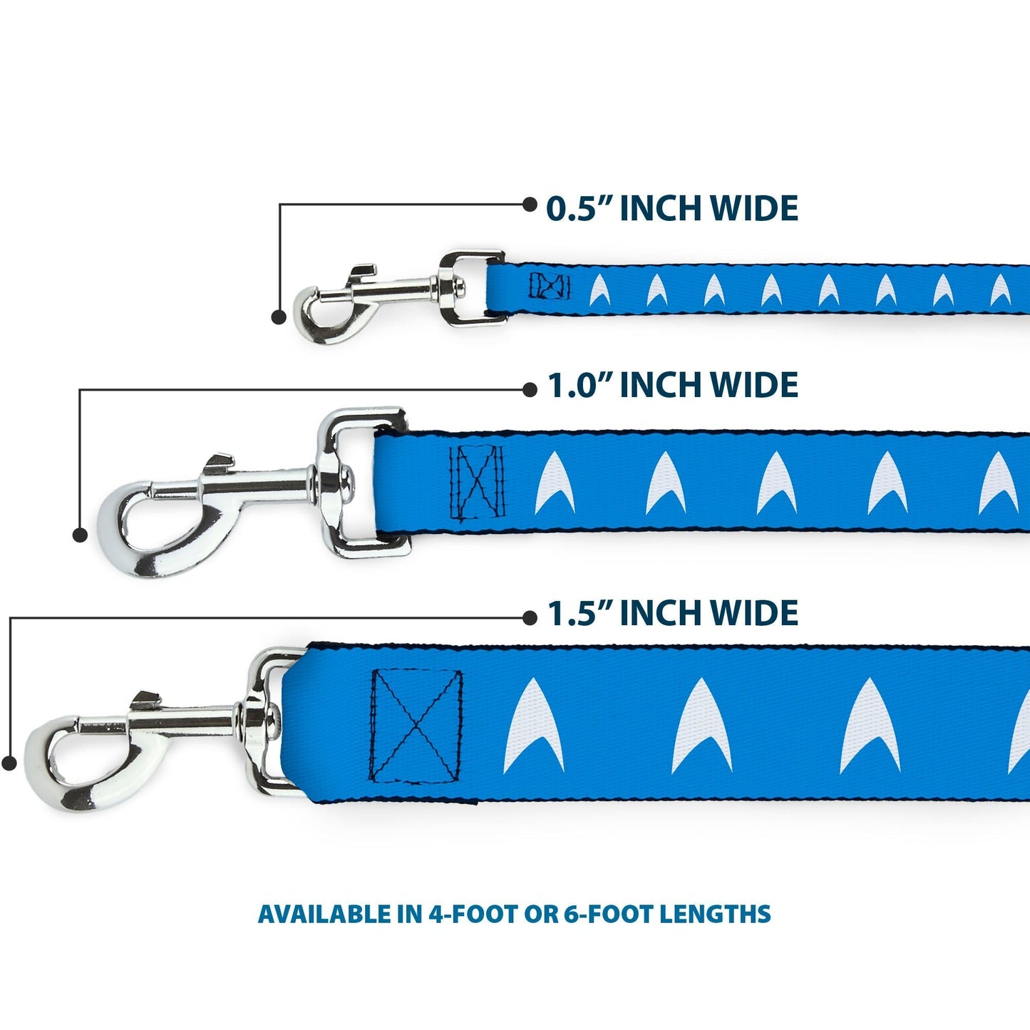 Star Trek Starfleet Insignia Blue and White Pet Leash - Paramount Shop